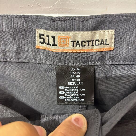 5.11 Tactical Pants Womens Sz 16 Taclite Pro Ripstop Charcoal Cargo Lightweight - Picture 4 of 6